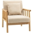thumbnail image 1 of HOMCOM Accent Chairs with Pillow, Cushioned Seat and Back, Arm Chair, 1 of 10