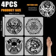 thumbnail image 2 of 4PCS Viking Pattern Stencil 11.8x11.8 inch Viking Dragon Stencil Viking Phoenix Stencil Viking Skull Stencil Viking Knot Stencil Viking Theme Stencil for Painting on Wall Wood Fabric, 2 of 7