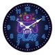 thumbnail image 4 of Reloj de pared colgante redondo para sala de juegos, con números arábigos, duradero, práctico y resistente. Decoración de pared para sala de juegos., 4 of 9