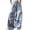 Blue, variant on Girls' Jeans 14 Elastic Waistband Pull on Wide Leg Jeans Loose fit Plain Jogger Streetwear Pants Back To School