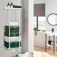 thumbnail image 7 of Livhil Wall Towel Rack for Rolled Towels, New Upgrade Towel Racks for Bathroom Wall Mounted, Bathroom Bar Towel Storage, Metal Bath Towel Holder for Folded Large Towel Washcloths, White, 7 of 7