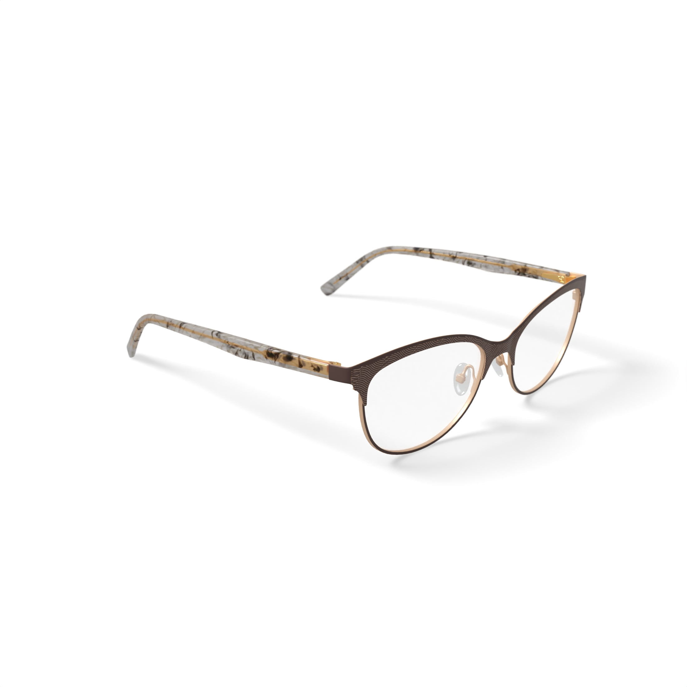 Walmart Women's MK10404 Browline Prescription Eyeglasses with Case, Beige