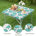 thumbnail image 4 of Cute Green Hedgehog Square Fitted Tablecloth with Elastic Edge,Square Table Cover,Washable Elastic Table Cover for Home Kitchen Party Decor 36"x36", 4 of 6