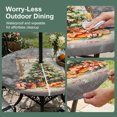 thumbnail image 3 of Round Outdoor Tablecloth with Umbrella Hole and Zipper, Gray Christmas Tree Fitted Table Cover with Elastic Edge for 55-60 Inch, Watercolor Xmas Snowflake Waterproof Patio Tablecoths for Picnic, 3 of 9