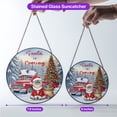 thumbnail image 5 of Santa is Coming Manx Merry Christmas Xmas Noel Truck Tree Stained Glass Suncatcher Cat Lover Kitten Owner Gifts Window Hanging Sign Decor - 02023, 5 of 5