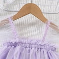 thumbnail image 6 of Toddler Baby Girls Dress Print Layered Sleeveless Casual Kids Fashion Summer Dresses Solid Spaghetti Knee Length Purple 4 Years-5 Years, 6 of 6