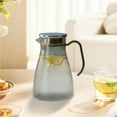 thumbnail image 5 of Vacemry Under $5 Hammered Pattern Pitcher, Plastic Cold Water Dispenser with Steel Lid, Clear Beverage Container for Juice Tea, Kitchen Drink Server, 1.5L Capacity Water Jug, 5 of 6