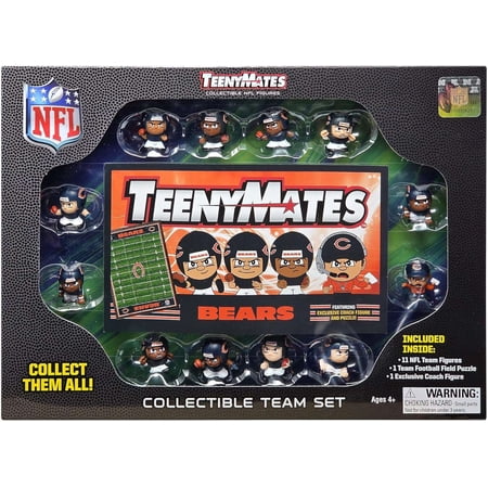 NFL 2024 Football Chicago Bears 12-Figure Team Set [11 Team Figures, 1 Coach & Playing Field]