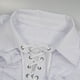 thumbnail image 4 of Camisas Para Hombre XXL Camisa de corte vintage gótica para hombre, cuello con cordón, dobladillo, manga larga, camisa de manga abullonada (White, L), 4 of 6