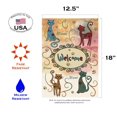 thumbnail image 3 of Toland Home Garden Meow Welcome Kittens Cat Flag Double Sided 12x18 Inch, 3 of 5