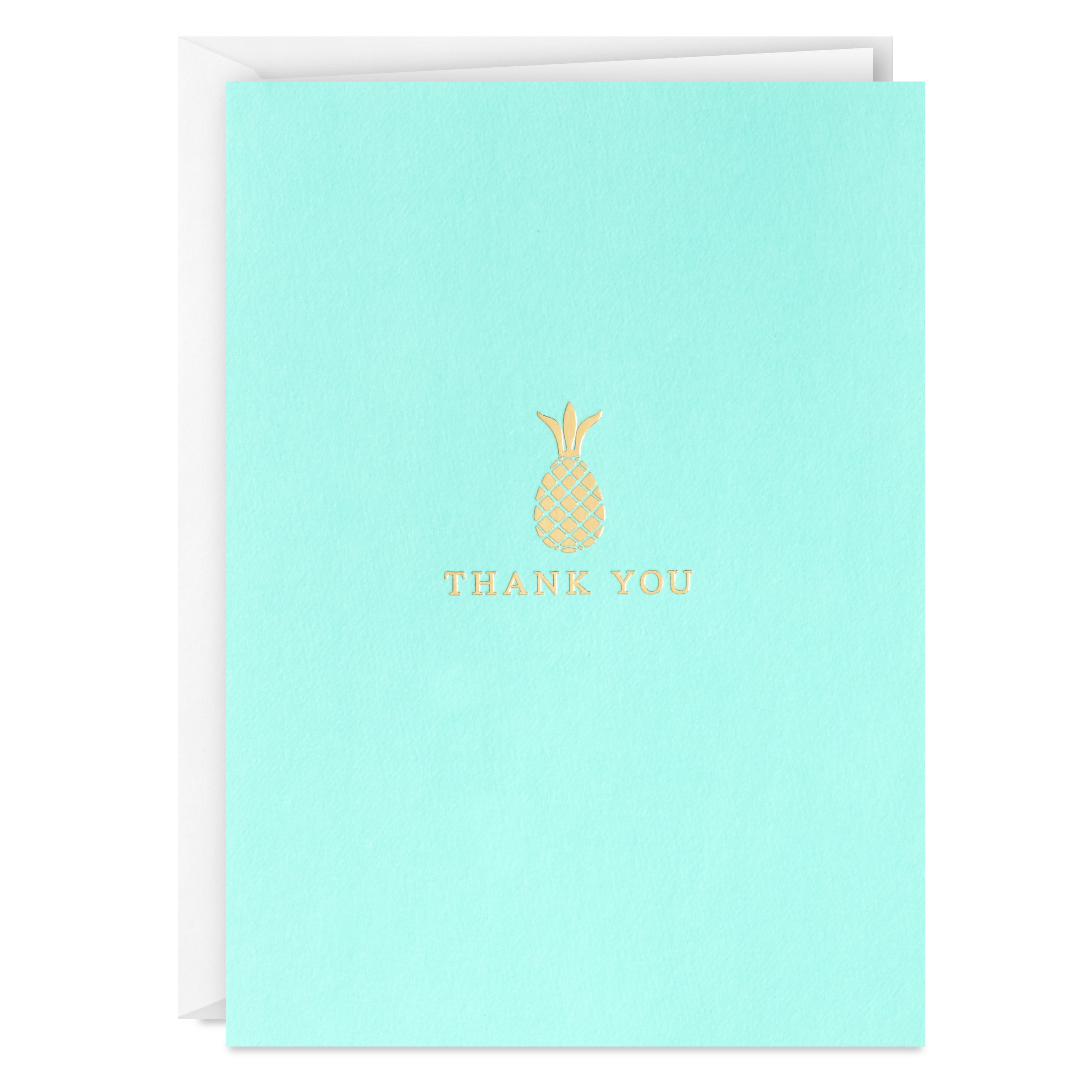 Hallmark Blank Thank-You Notes, Gold Pineapple, 12 ct.