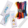 thumbnail image 1 of LAICAIW 3 Définit des Signets pour les Enfants DIY Kit Signet Broderie Signet Matériaux Couture Kit Point de Croix, 1 of 7