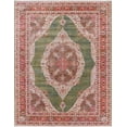thumbnail image 1 of Floral Medallion Distressed Oriental Green Area Rug, 1 of 5