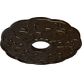 thumbnail image 3 of Ekena Millwork 17 7/8"OD x 3 7/8"ID x 1"P Terrones Butterfly Ceiling Medallion (Fits Canopies up to 3 7/8"), Hand-Painted Bronze, 3 of 6