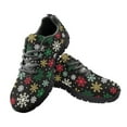 thumbnail image 2 of COEQINE Snowflake Colorful Women Sneakers Running Walking Shoes Black Sole Fashion Christmas Tennis Shoes for Travel Breathable Trainers Xmas Footwear for Travel Outdoor, 2 of 7