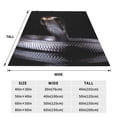 thumbnail image 3 of Balery Black Cobra Snake Manta de Felpa Suave y Acogedora – Cobija de Franela Aterciopelada para Cama, Lavable y Cálida para Sofá, Mascotas, Transpirable-40"x30", 3 of 7