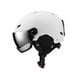 thumbnail image 3 of Casco de snowboard cómodo de invierno ajustable con almohadilla para la mandíbula con gafas de esquí para L blanco, 3 of 8