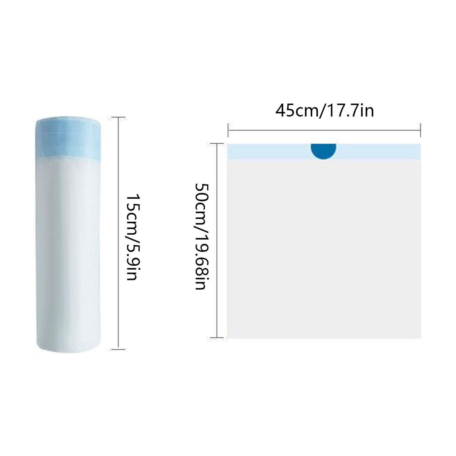 4 Gallon Drawstring Trash Bags 60 Count Small Garbage Bag Liners for Bathroom Bedroom Dorm Room Office and Daily Home Use