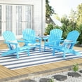 thumbnail image 2 of Noble House Carla Folding Acacia Wood Adirondack Chair - Teal (Set of 4), 2 of 9
