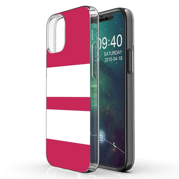 TalkingCase Slim Phone Case Compatible for Apple iPhone 12, 12 Pro, Racing Stripe 19 Print, Lightweight,Flexible,Soft, USA