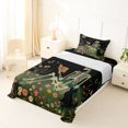 thumbnail image 5 of Homewish Vintage Skeleton Cat Twin Sheets,Retro Flower Plants Bedding,Halloween Bed Set,3-Piece,1 Fitted Sheet and 1 Pillowcase, 5 of 6