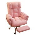 thumbnail image 3 of Tnarru Swivel Recliner Executive Office Chair Ergonomic Computer Chair Adjustable Backrest High Back Gaming Chair Retractable Footrest PU Filling 360 degree Silent Pink, 3 of 7