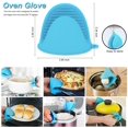 thumbnail image 3 of ENIVING 4PCS Mini Oven Mitts Gloves Silicone Heat Resistant Cooking Pinch Mitts Potholder for Kitchen Cooking & Baking, 3 of 7