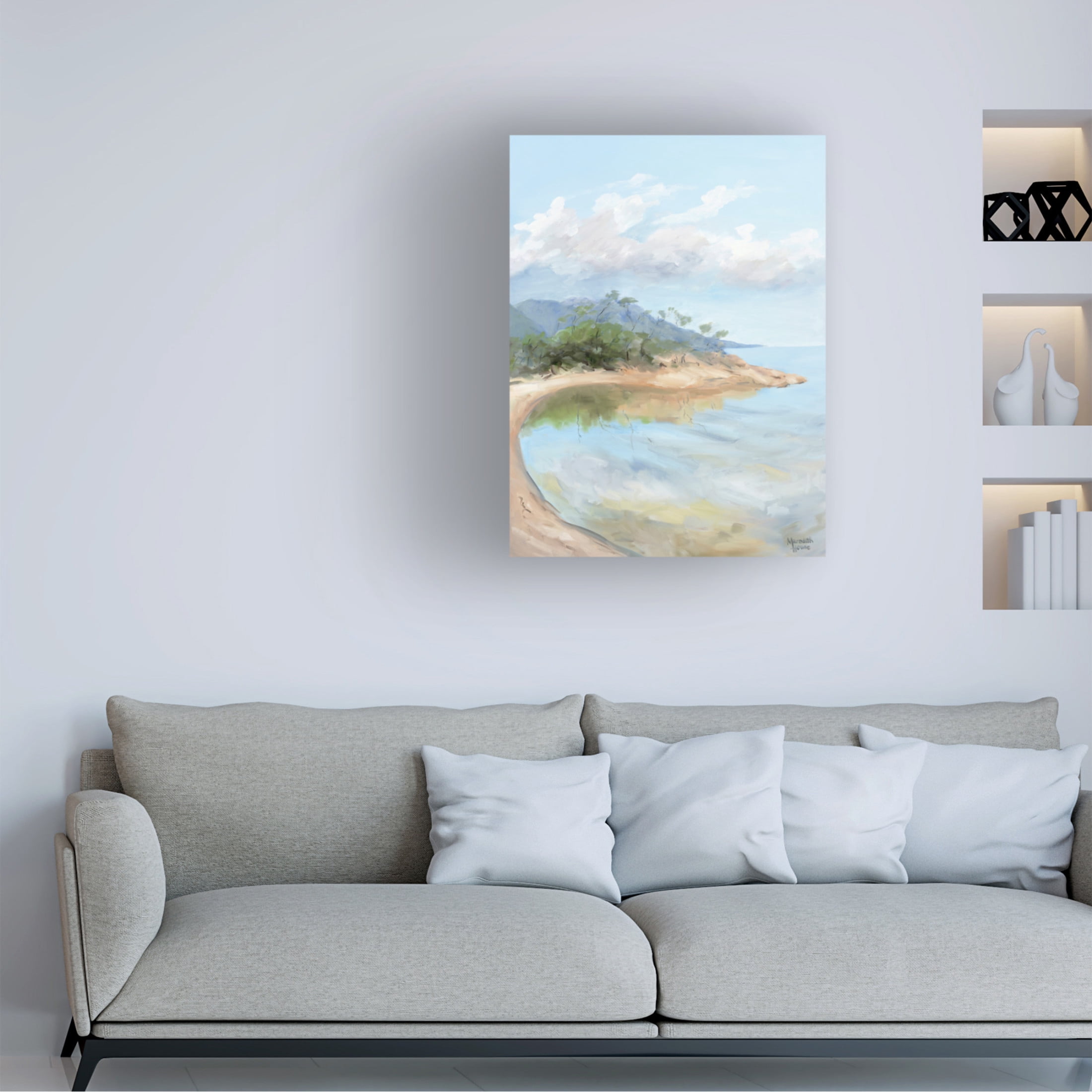 Canvas Wall Art - Meredith Howse 'Honeymoon Bay' Wall Art for Living Room, Bedroom, or Office Décor by Trademark Fine Art - 35 x 47 Inches
