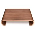thumbnail image 2 of Navaris Wood Monitor Stand Riser - Computer Desk Organizer Desktop Dock Wooden Mount Display for PC TV Screen Notebook Laptop - Walnut, 2 of 5
