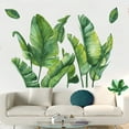 thumbnail image 6 of Leaf Wall Decals Green Plants Wall Stickers for Bedroom, Tropical Monstera Leaves Wall Art Dedor Stickers Natural Palm Leaf Wall Posters Decorations for Living Room Office, 6 of 11