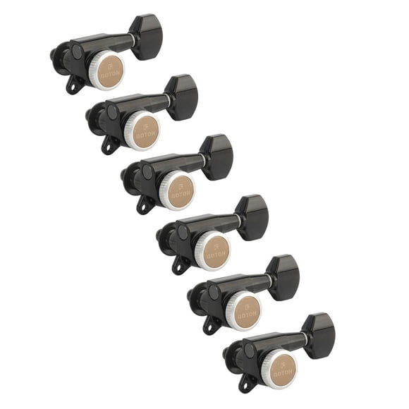 Afinadores de guitarra Gotoh Magnum Lock-Trad 6-In-Line Black SG381