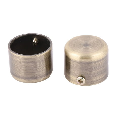 Home Dormitory Metal Round Window Curtain Rod Ending Cap