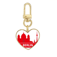 thumbnail image 1 of Berlin Allemagne Rouge Point de Repère Modèle Or Coeur Porte-Clés Porte-Clés en Métal, 1 of 3