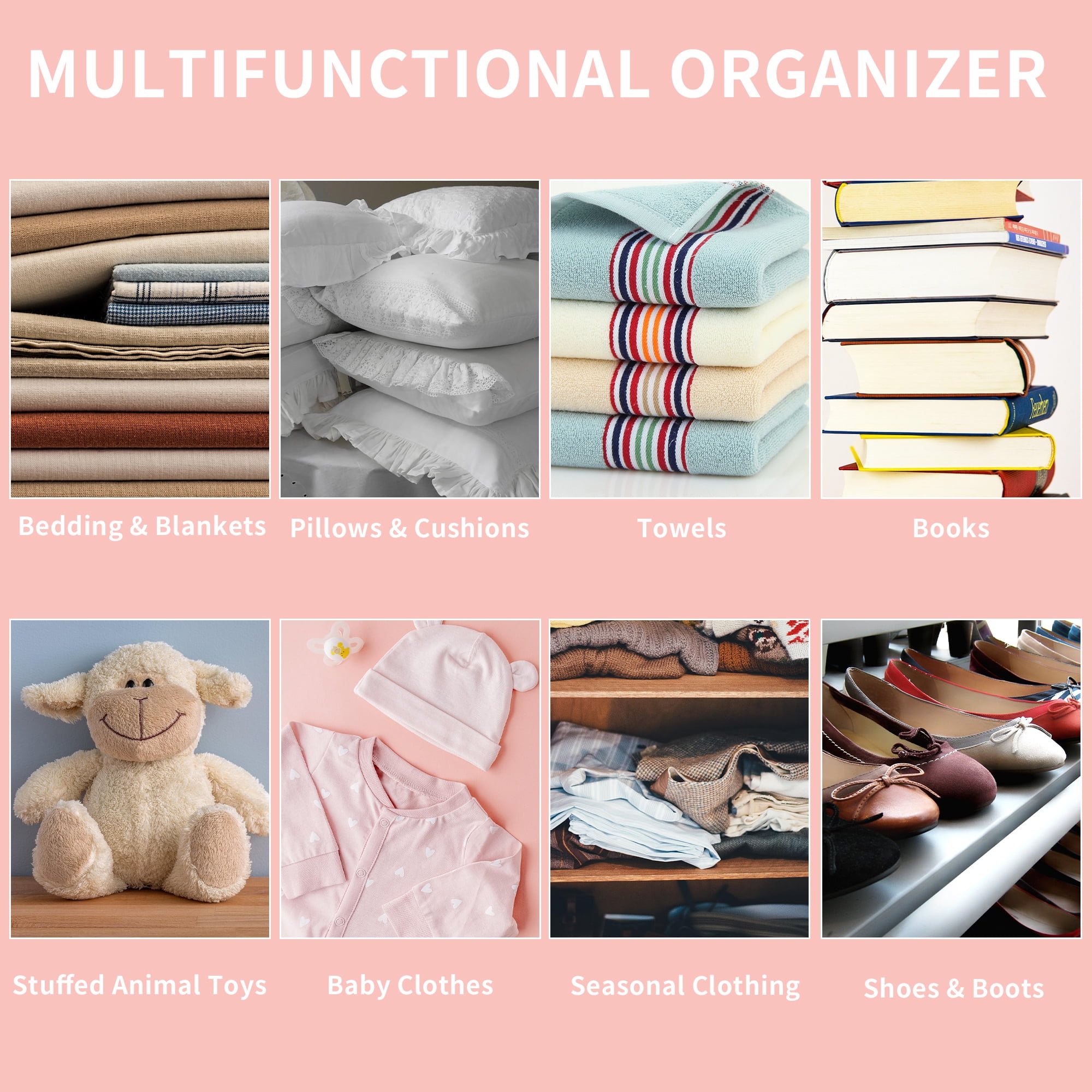 Unique Bargains Versatile Storage Bins for Organizing Space Efficiently Gray