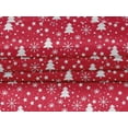 thumbnail image 4 of oneOone Velvet Bright Red Fabric Snowflake,Star & Tree Fabric For Sewing Printed Craft Fabric By The Yard 58 Inch Wide, 4 of 5