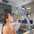 thumbnail image 5 of Alcachofa De Ducha + Manguera De Ducha Flexible De 1,5 M, Ducha De Baño Ducha De Mano con 5 Modos De Alta Presión Ahorro De Agua - Cromo, 5 of 5