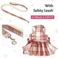 thumbnail image 3 of Plaid Dog Dress Harness with Leash Set, Puppy Dresses for Small Medium Dogs Female, Adjustable Doggie Summer Dresses, Yorkie Chihuahua Clothes Girl, Pet Apparel Cats, 3 of 8