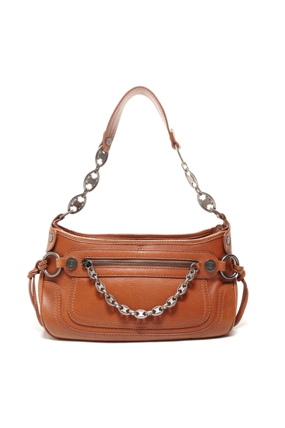 Pre-Owned Celine CELINE Leather Triomphe Boogie Bag Shoulder Brown
