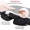 thumbnail image 4 of Block Light Sleep Eye Mask Suave acolchado Travel Shade Cover Rest Relax Sleeping Blindfold Eye Cover Sleep Mask Eye Patch JM, 4 of 5