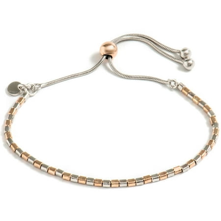 PORI Jewelers 18kt Rose Gold-Plated Sterling Silver Box Adjustable Bracelet