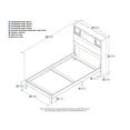 thumbnail image 5 of AFI Newport Twin-XL Solid Wood Foundation Bed with Storage Headboard, Grey, 5 of 7