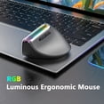 thumbnail image 5 of Ratón Inalámbrico Vertical Ergonómico RGB, Ratón Óptico USB, Ratón Bluetooth Recargable para Ordenador de Escritorio, Portátil y PC., 5 of 5