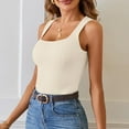 thumbnail image 4 of Women's Tank Tops Ribbed 2024 Summer Scoop Neck Slim Fitted Casual Basic Knit Sleeveless Shirts for Women, 4 of 6