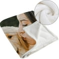 thumbnail image 5 of Custom Blanket with Photo Text Personalized Throw Blankets, Customized Picture Blanket Baby Fathers Mothers Friends Lovers Dog Pets Personalized Halloween Flannel Blanket (p-6, 32x48), 5 of 6