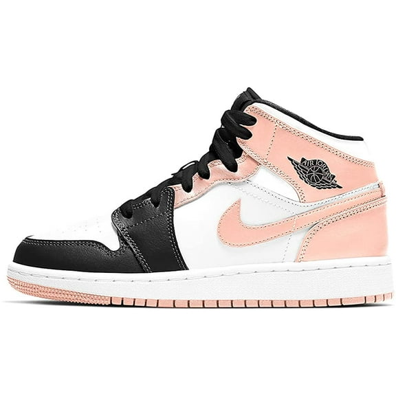 Big Kids Jordan 1 Mid White/Arctic Orange-Black 554725 133 - 5.5