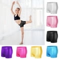 thumbnail image 4 of Trikvn Girls Metallic Dance Shorts Faux Leather Booty Shorts Shiny Gymnastics Yoga Athletic Activewear Stretchy Performance Casual Bottoms for Party Cheerleading, 4 of 4