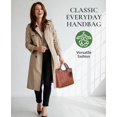 thumbnail image 2 of rofozzi Bolsos de cuero vegano para mujer, bolso mediano para tableta de 11 pulgadas, bolso de mano para oficina y viajes, bolso bandolera, 2 of 5