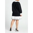thumbnail image 2 of ELOQUII Women's Plus Size Twofer Mini Shirt Dress, 2 of 4