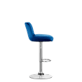 thumbnail image 3 of MINCETA Bar Stools,18.9" Seat Width Modern Upholstered Swivel Stool with Back for Bar and Counter Height, Adjustable Height 24" to 34",Set of 2,Velvet in Navy, 3 of 9
