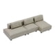 thumbnail image 3 of Modelo de sofá de casa de muñecas, accesorios de decoración de casa de muñecas, muebles decorativos, foto M 1 fila gris, 3 of 9